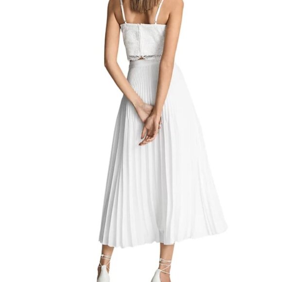 REISS Dora Pleated Midi Skirt, Size 2 - Picture 3 of 12